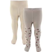 Minymo Strumpbyxor - 2-pack - Light Taupe m. Körsbär - - 68/74 - Strumpbyxor