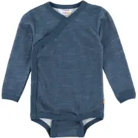 Joha Omlottbody l/ä - Ull/Bambu - Dark Denim - - 60 - Body L/Ä