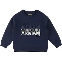 Emporio Armani Tröja - Dress Blue m. Text - - 4 år (104) - Tröja