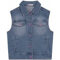 Billieblush Jeansväst - Dubbel Stone+Blekmedel - - 8 år (128) - Väst
