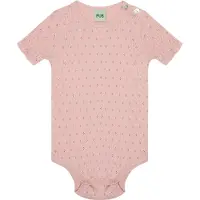 FUB Body k/ä - Pale Rose m. Hålmönster - - 1½ år (86) - Body K/Ä