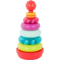 B. toys - B. Baby - Stacking Rings - Colorful Teether Set - Sensory Toys - Baby Rattles - 6 mnader + - Rainbow Rings