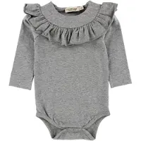 MarMar Body l/ä - Bibbi - Jersey - Gråmelerad - - 62 - Body L/Ä