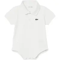 Lacoste Body k/ä - Piqué - Vit m. Logo - - 12 mån - Body K/Ä