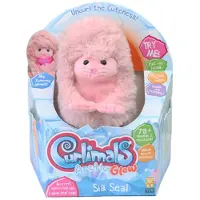 CURLIMALS Gosedjur m. Ljud och rörelse - 14 cm - Glow Seal - - One Size - Gosedjur