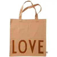 Design Letters Shoppingväska - Love - Beige - - One Size - Väska