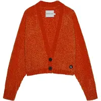 Calvin Klein Cardigan - Velour - Chenille - Beskuren - Coral Ora - - 10 år (140) - Cardigan