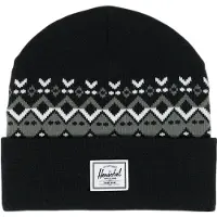 Herschel Mössa - Stickad - Elmer - Black Fair Ö - - One Size - Mössa