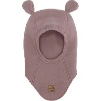 Mikk-Line Balaklava m. Öra - Ull - Enkel - Twilight Mauve - - 74/80 - Balaklava - Singel