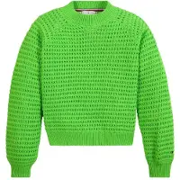 Tommy Hilfiger Tröja - Stickad - Virkning - Spring Lime - - 14 år (164) - Tröja