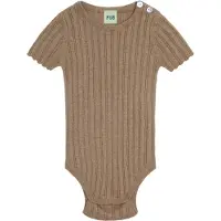FUB Body k/ä - Rib - Camel Melerad - - 1½ år (86) - Body K/Ä
