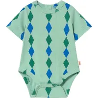 Tiny Cottons Body k/ä - Rib - Diamanter - Tvättad smaragd - - 6 mån - Body K/Ä