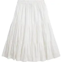 Ralph Lauren Kjol - Vävd Maxi Kjol - Vit - - 12-14 år (152-164) - Kjol