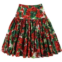 Dolce&Gabbana Kjol - Portofino - Röd/Grön m. Blommor - - 8 år (128) - Kjol