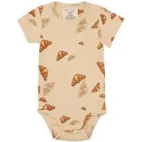 VACVAC Body k/ä - Rib - Kurt - BIG Croissant - Beige - - 1-1½ år (80-86) - Body K/Ä