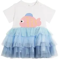 Stella McCartney Kids Klänning - Vit/Blå - - 18 mån - Klänning