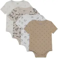 Pippi Baby Bodies k/ä - 4-pack - Regnig dag - - 74 - Body K/Ä