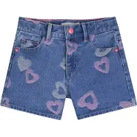 Billieblush Shorts - Denim - Denim Blue m. Hjärter - - 6 år (116) - Shorts