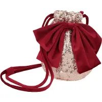 Meri Meri Väska - Rosa Paljetter/Röd Rosett - - One Size - Väska