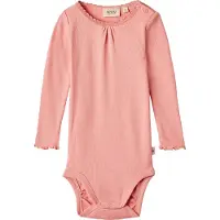 Wheat Body l/ä - Rib - Lotta - Rosette - - 1 år (80) - Body L/Ä