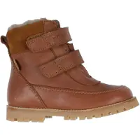 Pom pom Vinterkängor m. Foder - Velcro Stövel Tex - Dark Camel - - 25 - Vinterkängor
