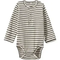 Sofie Schnoor Body l/ä - Samuelsb - Black Striped - - 68 - Body L/Ä