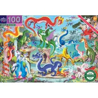 Eeboo Pussel - 100 Delar - Drakarnas värld - - One Size - Pussel