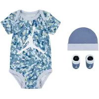 Jordan Gåvoset - Tofflor/Mössa/Body k/ä - Work Blue - - 6-12 mån - Body K/Ä