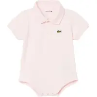 Lacoste Body k/ä - Piqué - Flamingo m. Logo - - 12 mån - Body K/Ä