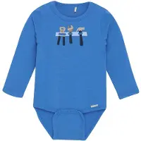 Minymo Body l/ä - Regatta m. Tryck - - 68 - Body L/Ä
