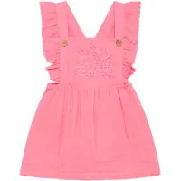 Hust and Claire Klänningsbody - Muslin - Kihana - Flamingo m. Bl - - 68 - Klänning