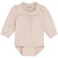 Minymo Body l/ä - Rökgrå - - 62 - Body L/Ä