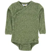 Joha Omlottbody l/ä - Grönmelerad - - 70 - Body L/Ä
