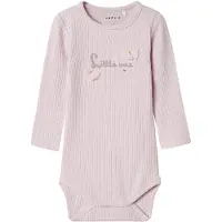 Name it Body l/ä - Rib - NbfDikka - Light Lilac - - 68 - Body L/Ä