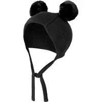 Mini Rodini Mössa - Stickad - Svart - - 40-42 cm - Mössa