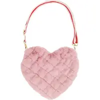 Meri Meri Väska - Plysch - Hjärta - Rosa - - One Size - Väska