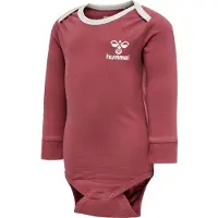 Hummel Body l/ä - hmlMauilino - Mörkrosa - - 1 år (80) - Body L/Ä