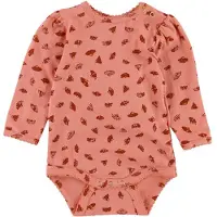 Soft Gallery Body l/ä - Ellen - Röd - Brunbrun Orange - - 74 - Body L/Ä
