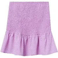 LMTD Kjol - NlfEckali - Lila Chiffon/Checkar - - 16 år (176) - Kjol