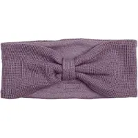 Racing Kids Pannband - Ull/bomull - Dusty Purple m. Rosett - - 2-4 år (92-104) - Håraccessoarer