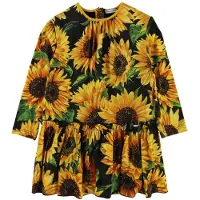 Dolce&Gabbana Klänning - Sunflower - Svart/Gul - - 4 år (104) - Klänning