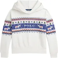 Ralph Lauren Hoodie - Vit m. Broderi - - 7 år (122) - Hoodie