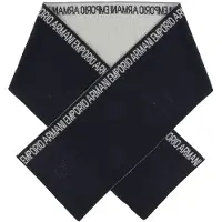 Emporio Armani Halsduk - 160x20 - Ull/Akryl - Marinblå - - M - Medium - Halsduk