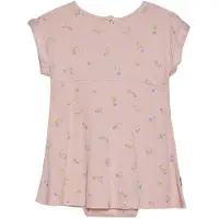 Minymo Klänningsbody k/ä - Rib - Bambu - Peach Piska - - 68 - Body K/Ä