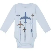 Hust and Claire Body l/ä - Ull/Bambu - Baloo - Cloud Blue m. Fl - - 50 - Body L/Ä