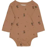 Monsieur Mini Body l/ä - Chocolate Mjölkbar - - 9-12 mån - Body L/Ä