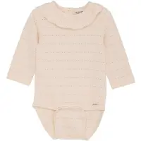 Minymo Body l/ä - Jacquard - Rosa Champagne - - 50 cm - Body L/Ä