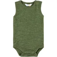 Joha Body u/ä - Ull - Rib - Mörk Oliv - - 60 - Body U/Ä