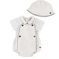 Emporio Armani Set - Body/Hängselbyxor/Bølleaht - Vit - - 6 mån - Body K/Ä