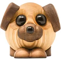 FableWood Hämta mig Hund - Buddy - 8 cm - Natur - - One Size - Dekoration